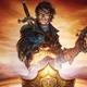 A man carrying a large pistol reaches out towards a glowing, golden crown.